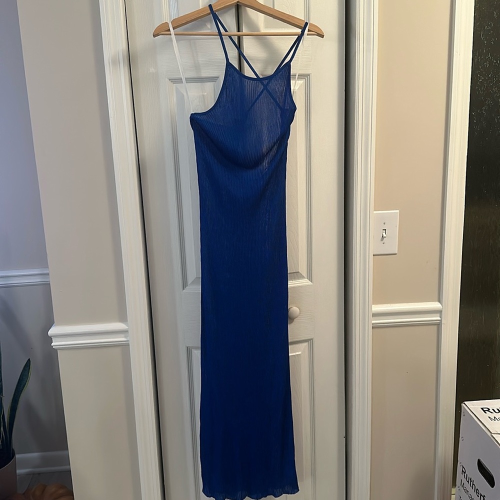 Maxi semi sheer strappy dress